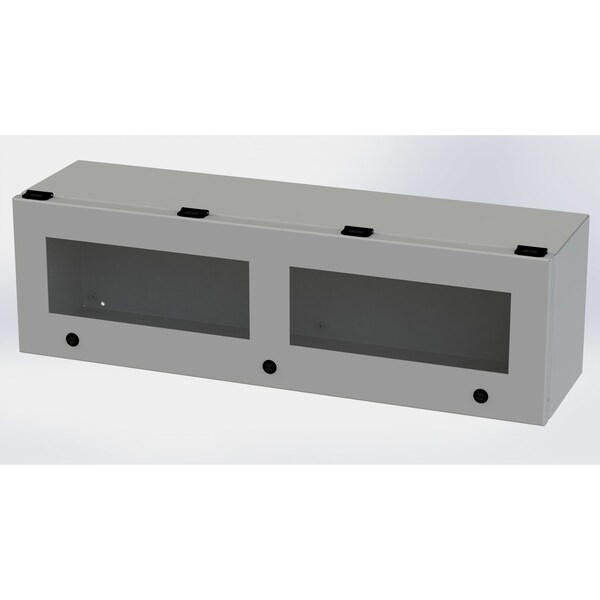 1/4 Turn Latch Electrical Enclosures, 9 in H, 8 in D, 30 in W, NEMA 3R, 4, 12, 13, Carbon Steel